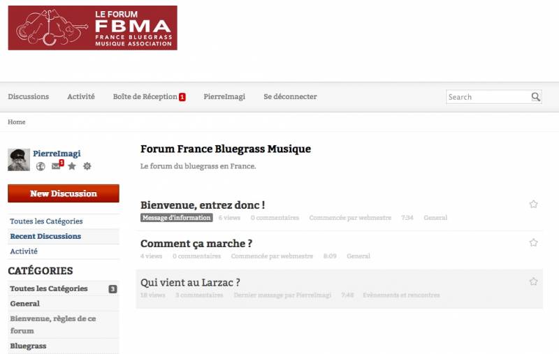 Le nouveau forum FBMA, une interface simple et claire.