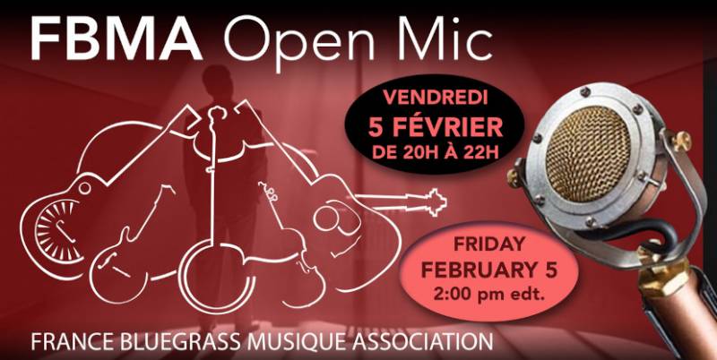 6ème France Bluegrass Open Mic 05 février 2021 de 20:00 à 22:00.